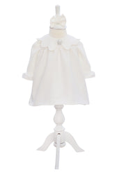 Rochie alba botez fetita, bentita inclusa, REC3260