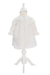 Rochie alba botez fetita, bentita inclusa, REC3260