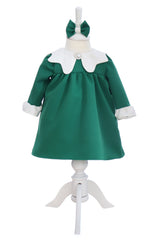 Rochie verde botez, bentita inclusa, REC3259