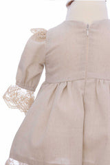 Rochie pentru botez, culoare crem, REC3289