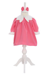 Rochie roz botez fetita, bentita inclusa, REC3261