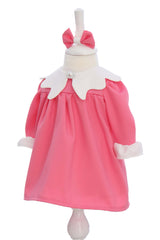 Rochie roz botez fetita, bentita inclusa, REC3261