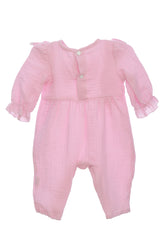 Salopeta din muselina pentru fete, roz, REC3267