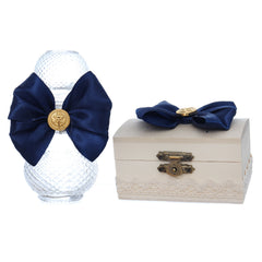 Set accesorii trusou botez, cutiuta prima suvita si sticluta pentru mir, bleumarin, Recostore®, REC3518