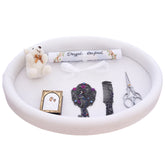 Tavita mot pentru aniversare un an, catifea alba, 8 piese, 43x32 cm, Recostore®, REC5011/6