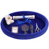 Tavita mot baieti, aniversare un an, catifea albastru electric, 8 piese, 43x32 cm, Recostore®, REC5011/4