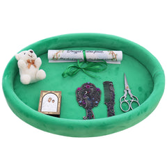 Tavita mot baieti, aniversare un an, catifea verde, 8 piese, 43x32 cm, Recostore®, REC5011/5