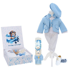 Trusou botez complet botez baieti personalizat cu Ursulet, REC3230