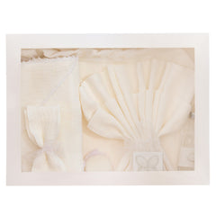 Set din muselina pentru botez, culoare ivoire, REC3270