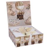 Trusou cu ursulet pentru botez, 8 piese, ivoire, REC3275