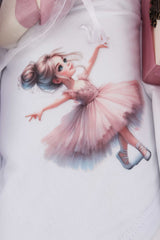 Trusou cu balerina pentru botez, 8 piese, roz pudrat, REC3274