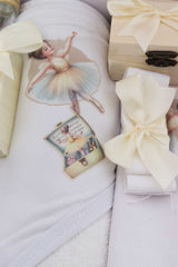 Trusou cu balerina pentru botez, 8 piese, ivoire, REC3272