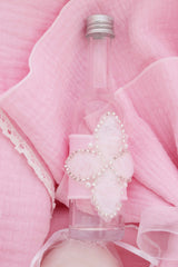Trusou din muselina pentru botez, culoare roz, REC3269