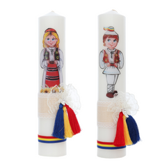 Set lumanari traditionale pentru nunta/cununie, 2 bucati, REC5001/66