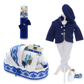 Trusou personalizat cu Ursulet, culoare Albastru Electric, Costum, Trusou si Lumanare, REC3233