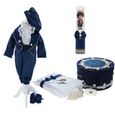 Trusou botez baieti, culoare bleumarin, model print Dominic, REC3158