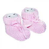 Botosei tricotati pentru bebelusi, roz, REC1629