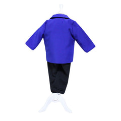 Costum albastru pentru botez, 5 piese, camasa, papion, pantaloni, sacou, bascuta pentru baieti, REC44