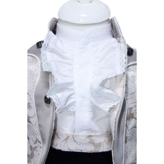 Costum Micul Print, crem-negru, pentru botez, 4 piese, camasa, sacou, pantaloni, palarie, pentru baieti, REC1155