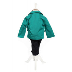Costum verde menta elegant pentru bebelusi, sacou din bumbac, 5 piese, Recostore, REC2110