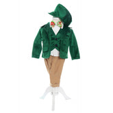 Costum verde pentru botez, sacou din catifea, 5 piese, Recostore, REC2102