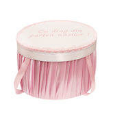 Cutie transport trusou alb-roz, 30x25 cm, REC1254