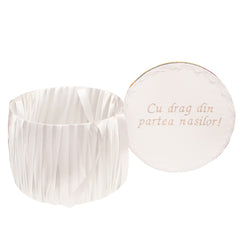 Cutie transport trusou alb-traditional, 30x25 cm, REC1253