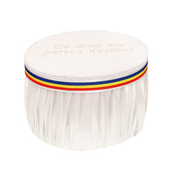 Cutie transport trusou alb-traditional, 30x25 cm, REC1253