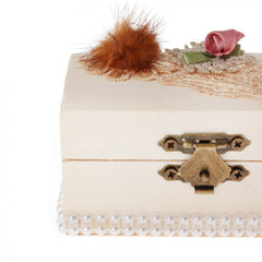 Cutiuta cufar pentru prima suvita, handmade, bej, 10x5x5 cm, Recostore, REC1800