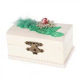 Cutiuta cufar pentru prima suvita, handmade, verde, 10x5x5 cm, Recostore, REC1801