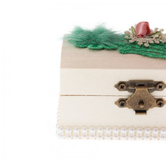 Cutiuta cufar pentru prima suvita, handmade, verde, 10x5x5 cm, Recostore, REC1801