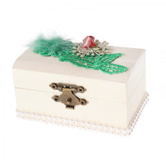 Cutiuta cufar pentru prima suvita, handmade, verde, 10x5x5 cm, Recostore, REC1801