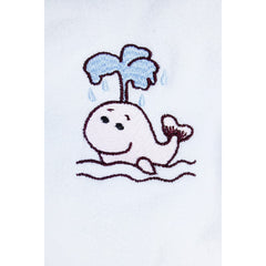 Halat alb de baie cu gluga si cordon pentru bebelusi, REC1210