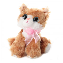 Jucarie de plus, pisicuta cu sunet, portocalie, 25x15 cm, Recostore, REC1901