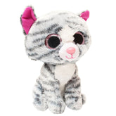 Jucarie de plus, Pisicuta gri cu dungi, Recostore, 13x25 cm, REC1042