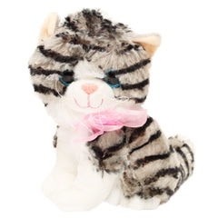 Jucarie de plus, Pisicuta gri, Recostore, 13x25 cm, REC1041