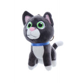 Jucarie de plus tip breloc, Catelus gri, 12 cm, Recostore, REC2331