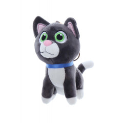 Jucarie de plus tip breloc, Catelus gri, 12 cm, Recostore, REC2331