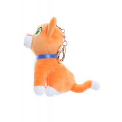 Jucarie de plus tip breloc, Catelus portocaliu, 12 cm, Recostore, REC2332