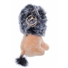 Jucarie de plus tip breloc, Leu maro, 12 cm, Recostore, REC2325