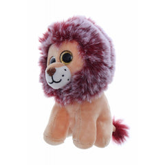 Jucarie de plus tip breloc, Leu maro, 12 cm, Recostore, REC2325