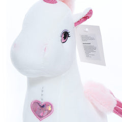 Jucarie de plus, unicorn alb cu sunet, 30x17x17 cm, Recostore, REC2309