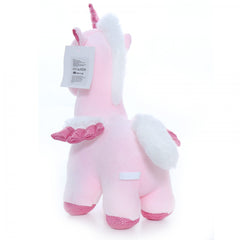 Jucarie de plus, unicorn roz cu sunet, 30x17x17 cm, Recostore, REC2308