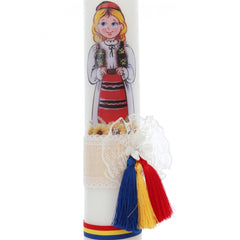 Lumanare botez model traditional, 35x7 cm, REC5001/3