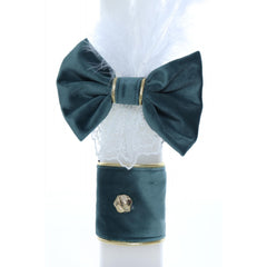 Lumanare pentru botez de baieti, Micul print, Verde smarald, 35x6 cm, Recostore, REC2286