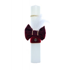 Lumanare pentru botez de baieti, Micul print, Visiniu, Recostore, REC2289