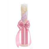 Lumanare roz cu ingeras pentru botez, 40x7 cm, Recostore, REC1739