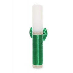 Lumanare verde cu ingeras pentru botez, 40x7 cm, Recostore, REC1744