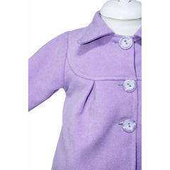 Palton din lana cu palarie pentru fete, lila, REC1611
