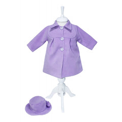 Palton din lana cu palarie pentru fete, lila, REC1611